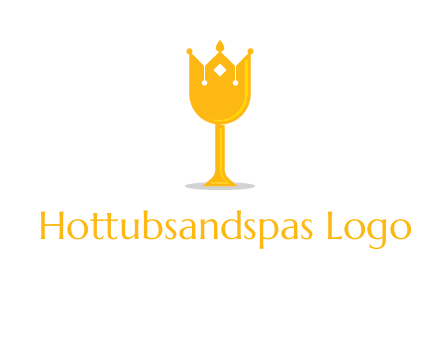 wine glass crown logo