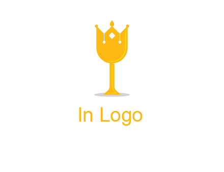wine glass crown logo