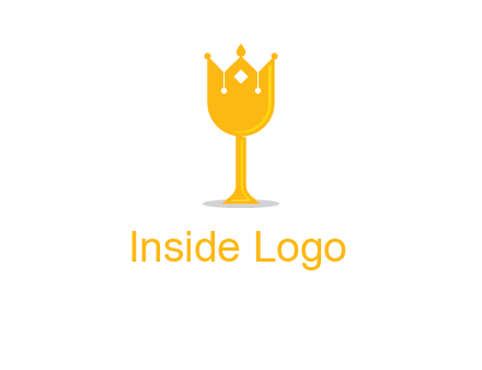 wine glass crown logo