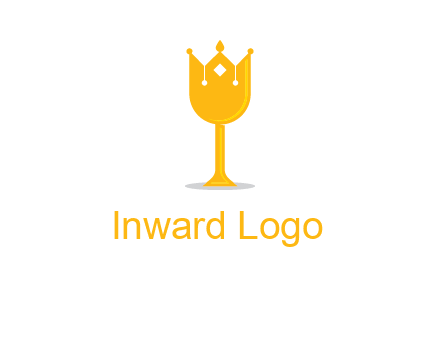 wine glass crown logo
