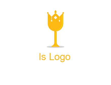 wine glass crown logo