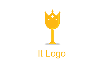 wine glass crown logo