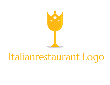 wine glass crown logo