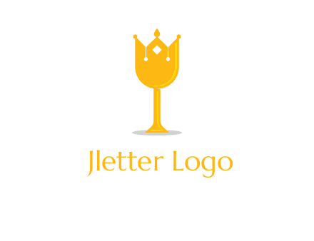 wine glass crown logo