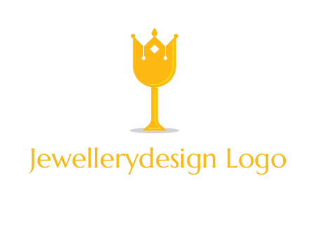 wine glass crown logo