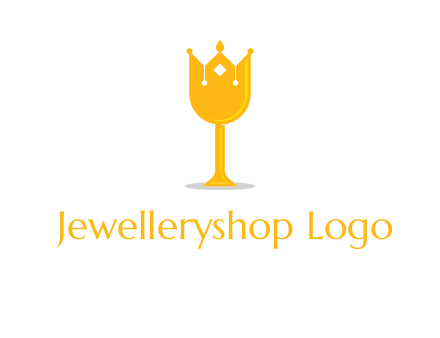 wine glass crown logo