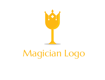 wine glass crown logo