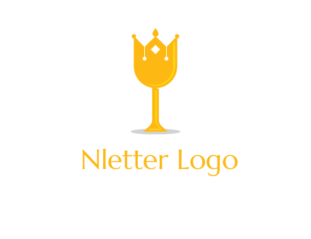 wine glass crown logo