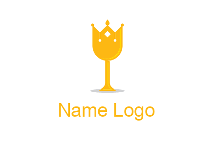 wine glass crown logo