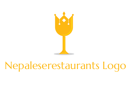 wine glass crown logo