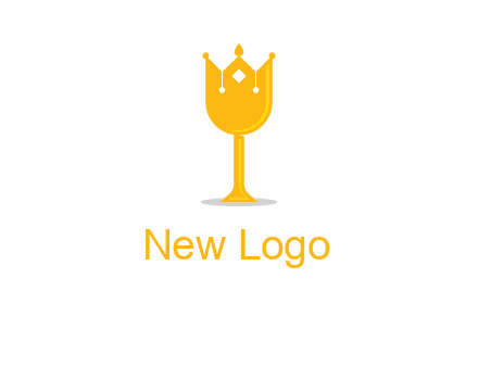 wine glass crown logo