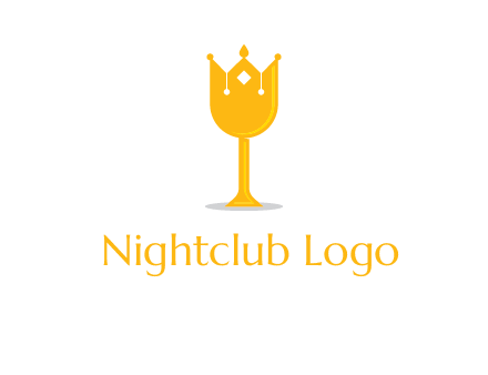 wine glass crown logo
