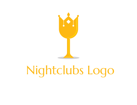 wine glass crown logo