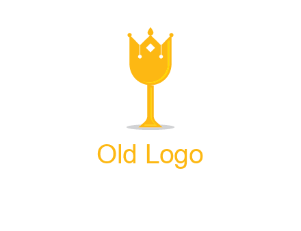 wine glass crown logo