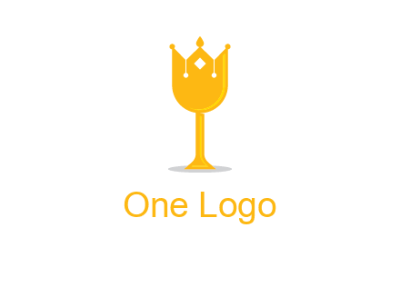 wine glass crown logo