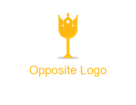 wine glass crown logo