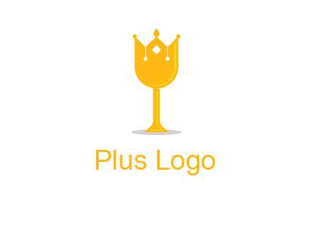 wine glass crown logo