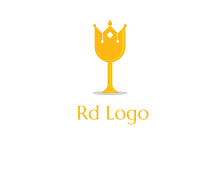 wine glass crown logo