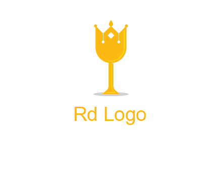 wine glass crown logo