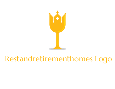 wine glass crown logo