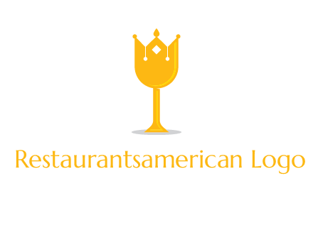 wine glass crown logo