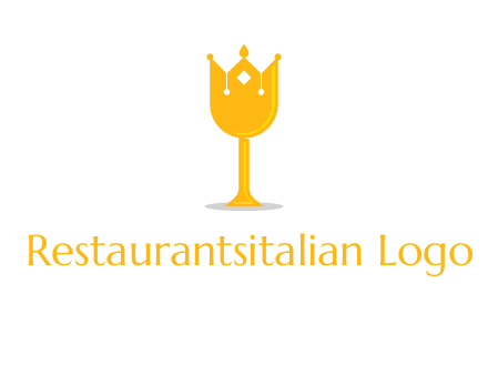 wine glass crown logo