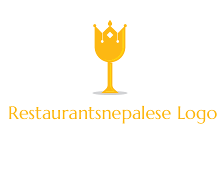 wine glass crown logo