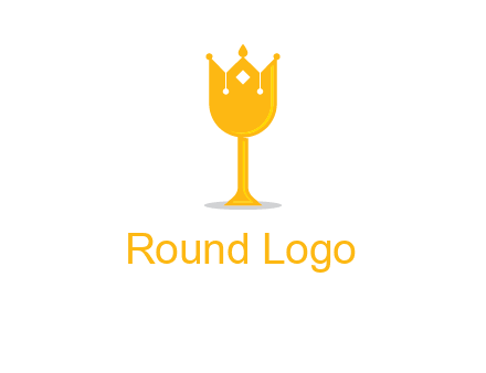 wine glass crown logo