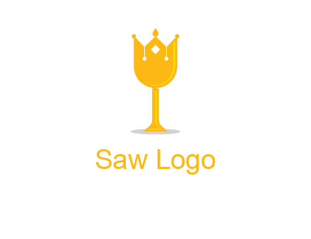 wine glass crown logo