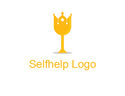 wine glass crown logo