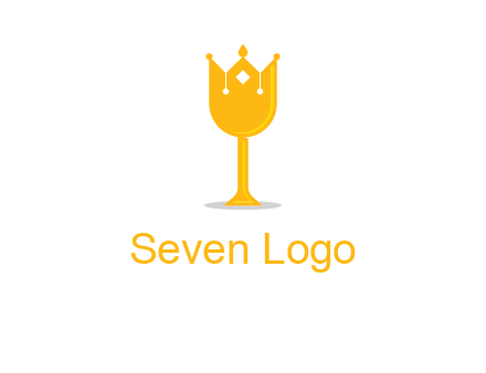 wine glass crown logo