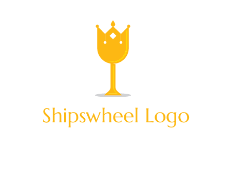 wine glass crown logo