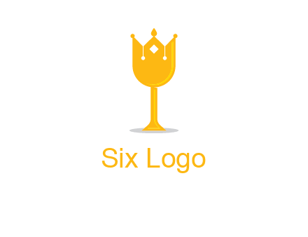 wine glass crown logo