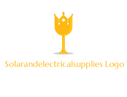 wine glass crown logo