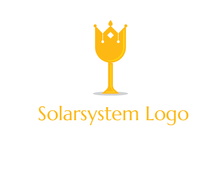 wine glass crown logo