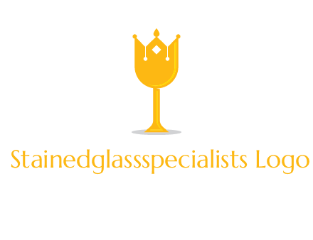 wine glass crown logo