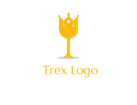 wine glass crown logo