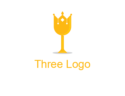 wine glass crown logo