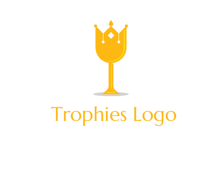 wine glass crown logo