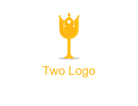 wine glass crown logo