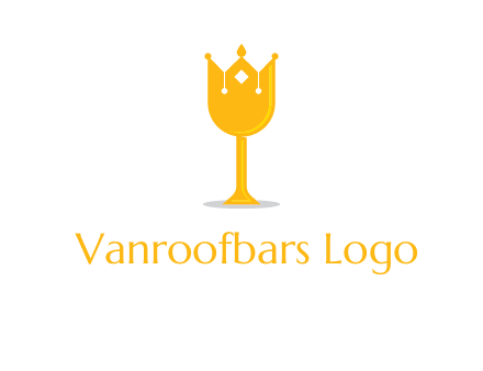 wine glass crown logo