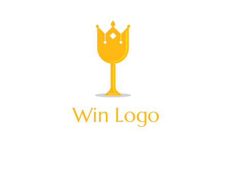 wine glass crown logo