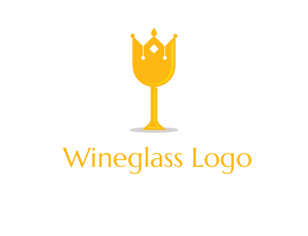wine glass crown logo