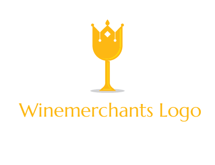 wine glass crown logo