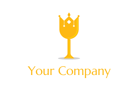 wine glass crown logo