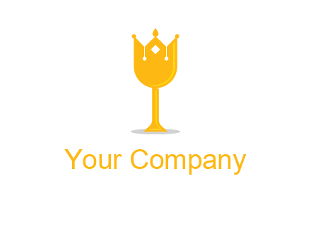 wine glass crown logo