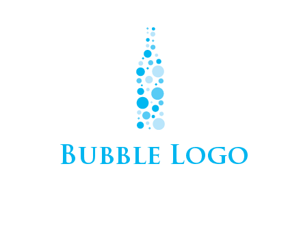 bubble wine bottle icon