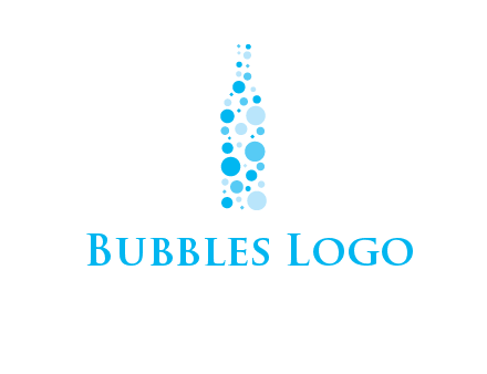 bubble wine bottle icon
