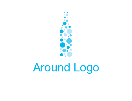bubble wine bottle icon