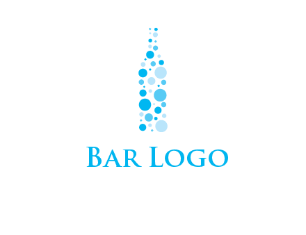 bubble wine bottle icon